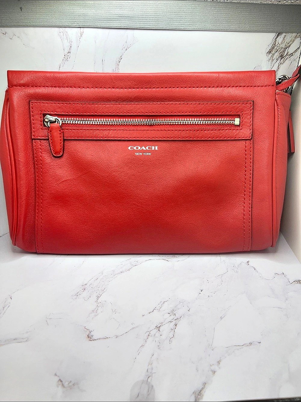 Coach Red Leather clutch/wristlet Bag